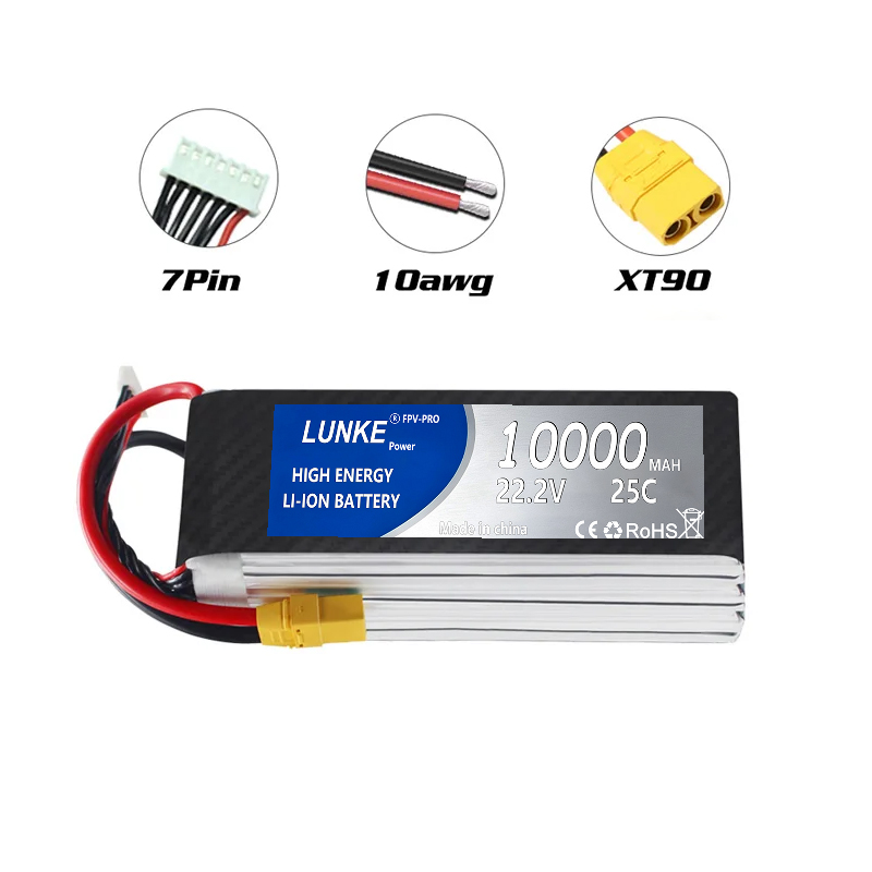 Batterie  Lipo 2S 3S 4s 5s 6s  - 6S Lipo Battery 22.2V 5000Mah 评论和价格