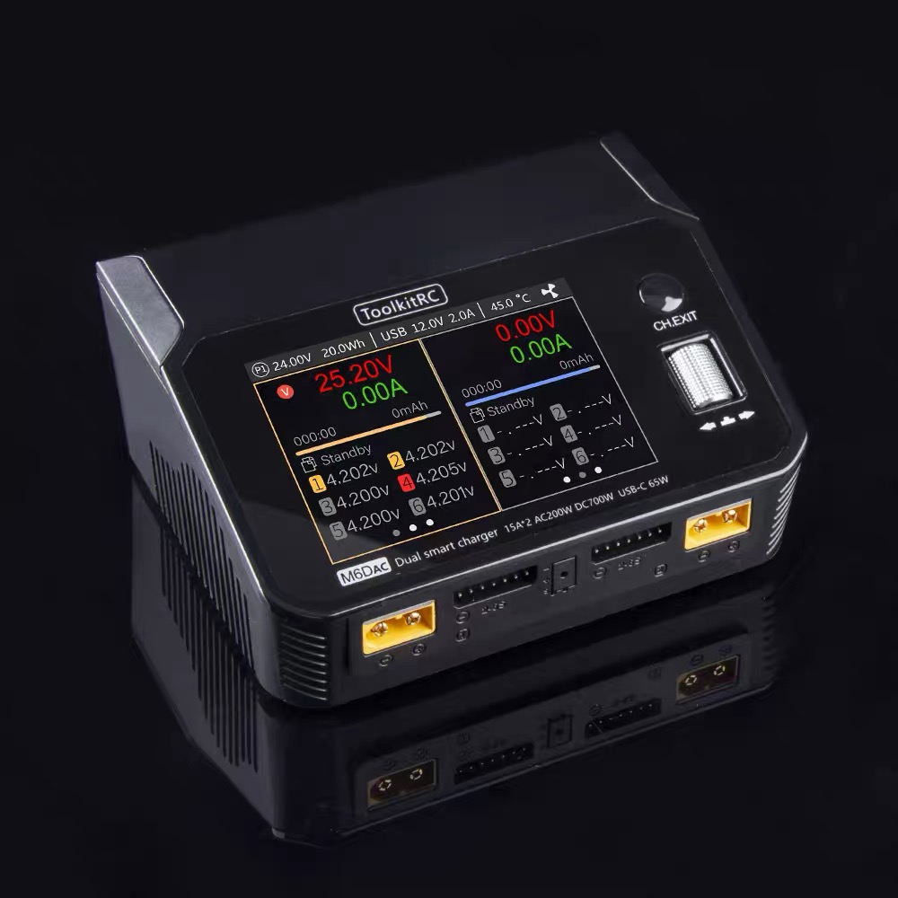ToolkitRC M6DAC 350W X 2 USB-C - Toolkitrc M6Dac Smart Charger 评论和价格