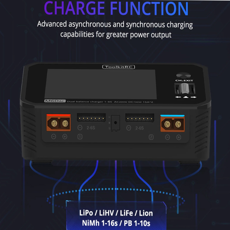 ToolkitRC M6DAC Dual Channel S - Toolkitrc M6Dac Smart Charger 评论和价格